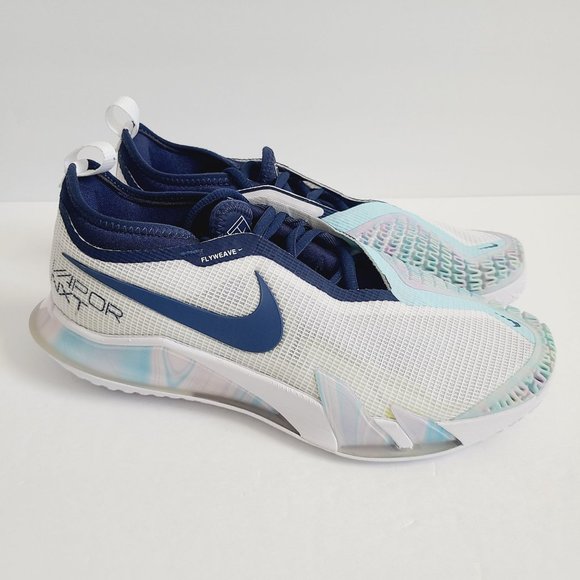 NEW Nike React Vapor NXT HC Tennis Shoes CV0724-102 Size 7 White Midnight Navy main image 7